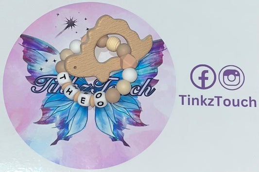 Named Teething Ring & Wooden Toy